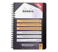 RHODIA 119970C - Spiral Address Book and Telephone Directory (Full Bound) Address Book Black A5 | | 160 pages - 90g Clairefontaine paper - Rhodiactive Polypro (Plastic) cover