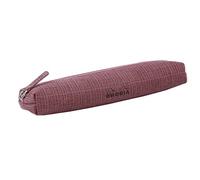 RHODIA 120041C - Pencil case - Size: 20 x 5 x 2.5 cm - Faux leather - printed cotton interior -Amaranth and Floral Print - Orange botanical collection
