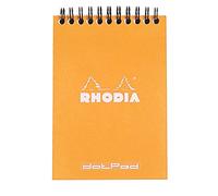 RHODIA 13503C - Spiral Notebook (Full Bound) Orange - A6 - Dotted Dot - 80 Detachable Sheets - 80G Clairefontaine Paper - Soft and Resistant Coated Card Cover - Classic