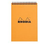 RHODIA 16500C - Spiral Notebook (Full Bound) Orange - A5 - Small Squares|80 Detachable Sheets, Clairefontaine Paper 80g| - Soft and Resistant Coated Card Cover - Classic