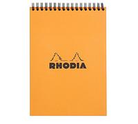 RHODIA 16501C - Spiral Notebook (Full Bound) Orange - A5 - Ruled - 80 Detachable Sheets - Clairefontaine Paper 80 g/m - Soft and Resistant Coated Card Cover - Classic