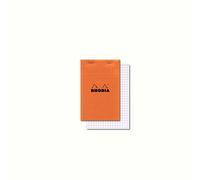 RHODIA 18200C - Stapled Notepad N°18 Orange - A4 - Small Squares - 80 Detachable Sheets - 80G Clairefontaine Paper - Soft, Resistant and Waterproof Coated Card Cover - Basics