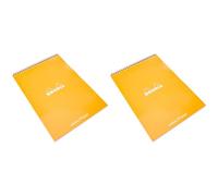 Rhodia 18503C - Spiral Notebook (Full Bound) Orange - A4 - Dotted Dot - 80 Detachable Sheets - 80G Clairefontaine Paper - Soft and Resistant Coated Card Cover - Classic (Pack of 2)