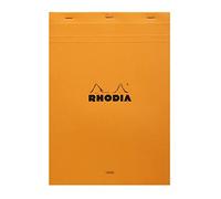 RHODIA 18600C - Stapled Notepad N°18 Orange - A4 - Lined - 80 Detachable Sheets - White Clairefontaine Paper 80 g/m - Soft, Resistant and Waterproof Coated Card Cover - Basics