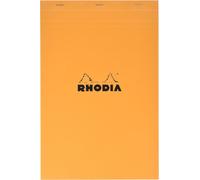 RHODIA 19200C - Stapled Notepad N°19 Orange - A4+ - Small Squares - 80 Detachable Sheets - 80G Clairefontaine Paper - Soft, Resistant and Waterproof Coated Card Cover - Basics