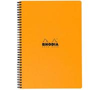 RHODIA 193108C - Spiral Notebook (Full Binding) Notebook Orange - A4+ - Lined - 160 Detachable Pages - Clairefontaine Paper 80 g/m - Soft and Resistant Coated Card Cover - Classic