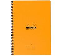 RHODIA 193408C - Spiral Notebook (Full Bound) Meeting Book Orange - A4+ - Pre-Printed Date/Notes/Action - 160 Detachable Pages - White Clairefontaine Paper 90 g/m - Classic
