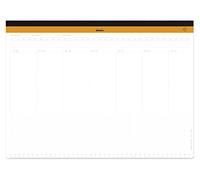 RHODIA 194041C - Clothed Weekly Desk Pad - A3+ 42x30.9 cm - |60 Detachable Microperforated Sheets 80g/m|a Keyboard/Mouse Holder and Organization Tool - Rhodiatime Collection