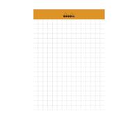 RHODIA 194043C - Memo Pad N°11 Orange - A7 - 7.5 x 11.5 cm - 5/5 (Small Squares) - 240 Detachable Sheets 80 gsm - Practical and Compact - Rhodiatime Collection