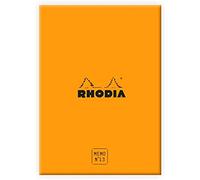RHODIA 194053C - Memo Pad Box N°13 Orange - A6 11.5 x 16 cm - Ruled - 240 Sheets 80g/m - Practical and Compact - Rhodiatime Collection