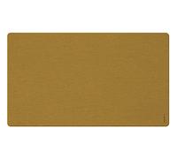 RHODIA 194230C - Gold Soft Desk Pad - Size S (60x35 cm) - Italian Faux Leather - Orange Saddle Stitching - Rhodiarama Home Office Collection - Office Organization & Designer Storage