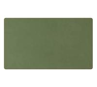 RHODIA 194241C - Sage Soft Desk Pad - Size S (60x35 cm) - Italian Faux Leather - Orange Saddle Stitching - Rhodiarama Home Office Collection - Office Organization & Designer Storage
