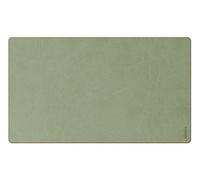RHODIA 194242C - Celadon Soft Desk Pad - Size S (60x35 cm) - Italian Faux Leather - Orange Saddle Stitching - Rhodiarama Home Office Collection - Office Organization & Designer Storage