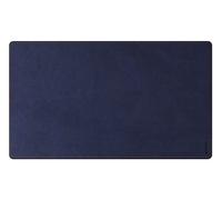 RHODIA 194245C - Midnight Blue Soft Desk Pad - Size S (60x35 cm) - Faux Leather - Orange Saddle Stitching - Rhodiarama Home Office Collection - Office Organization & Designer Storage