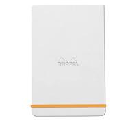 RHODIA 194345C - Rigid Notebook Webnotepad White - A6 - Lined - 192 Detachable Pages - Ivory Clairefontaine Paper 90 g/m - Bookmark, Elastic Closure - Faux Leather Cover - Rhodiarama