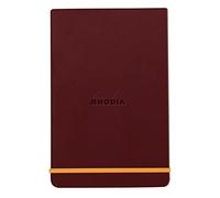RHODIA 194349C - Rigid Notebook Webnotepad Burgundy - A6 - Lined - 192 Detachable Pages - 90g Ivory Clairefontaine Paper - Bookmark, Elastic Closure - Faux Leather Cover - Rhodiarama