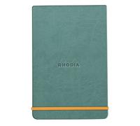 RHODIA 194357C - Hard Notebook Webnotepad Water - A6 - Lined - 192 Detachable Pages - Clairefontaine Ivory Paper 90 g/m - Bookmark, Elastic Closure - Faux Leather Cover - Rhodiarama