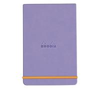 RHODIA 194361C - Hard Notebook Webnotepad Iris - A6 - Lined - 192 Detachable Pages - Clairefontaine Ivory Paper 90 g/m - Bookmark, Elastic Closure - Faux Leather Cover - Rhodiarama