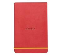 RHODIA 194367C - Hard Notebook Webnotepad Coral - A6 - Lined - 192 Detachable Pages - Ivory Clairefontaine Paper 90 g/m - Bookmark, Elastic Closure - Faux Leather Cover - Rhodiarama
