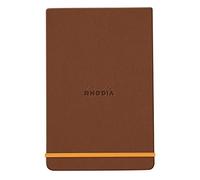 RHODIA 194371C - Rigid Copper Webnotepad Notebook - A5 - Lined - 192 Detachable Pages - Ivory Clairefontaine Paper 90 g/m - Bookmark, Elastic Closure - Faux Leather Cover - Rhodiarama