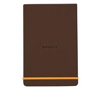 RHODIA 194372C - Hard Bronze Webnotepad Notebook - A5 - Lined - 192 Detachable Pages - Ivory Clairefontaine Paper 90 g/m - Bookmark, Elastic Closure - Faux Leather Cover - Rhodiarama
