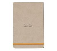 RHODIA 194378C - Rigid Notebook Webnotepad Beige - A5 - Lined - 192 Detachable Pages - Ivory Clairefontaine Paper 90 g/m - Bookmark, Elastic Closure - Faux Leather Cover - Rhodiarama