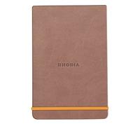 RHODIA 194382C - Hard Notebook Webnotepad Rosewood A5 - Ruled|192 Detachable Pages - Ivory Clairefontaine Paper 90 g/m|Bookmark, Elastic Closure - Faux Leather Cover - Rhodiarama