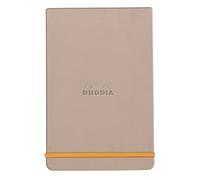 RHODIA 194383C - Hard Notebook Webnotepad Touché de Rose A5 - Ruled|192 Detachable Pages - Ivory Clairefontaine Paper 90 g/m|Bookmark, Elastic Closure - Faux Leather Cover - Rhodiarama