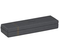 RHODIA 194510C - Titanium Pencil Case - 21x5.5x3 cm - Orange Saddle Stitching - Faux Leather Exterior - Home Office Collection Rhodiarama - Office Organization & Design Storage