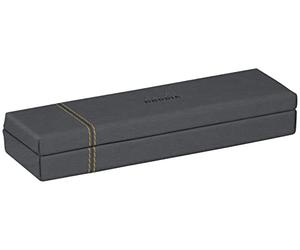 RHODIA 194510C - Titanium Pencil Case - 21x5.5x3 cm - Orange Saddle Stitching - Faux Leather Exterior - Home Office Collection Rhodiarama - Office Organization & Design Storage
