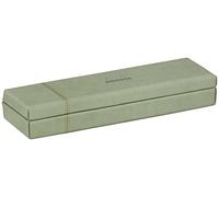 RHODIA 194516C - Celadon Pen Tray - 21x5.5x3 cm - Orange Saddle Stitching - Faux Leather Exterior - Home Office Collection Rhodiarama - Office Organization & Design Storage