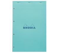 Rhodia 20295C Stapled Notepad COLOURS N°20 A4+ 21x31,8cm - Small Squares - 80 F Detachable - Perf 4 holes - Paper 80g/m² - Ast covers - Random Colour