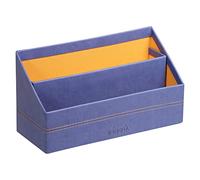 RHODIA 318848C - Saphir Mail Holder - 25x10x14 cm - Orange Saddle Stitching - Faux Leather Exterior - Rhodiarama Home Office Collection - Office Organization & Designer Storage