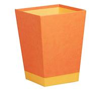 RHODIA 318924C - Tangerine Waste Paper Bin - 24x24x32 cm - Orange Saddle Stitching - Faux Leather Exterior - Rhodiarama Home Office Collection - Office Organization & Designer Storage
