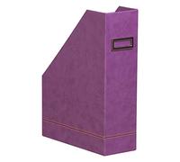RHODIA 318930C - Purple Magazine Rack - 10x25x31 cm - Orange Saddle Stitching - Faux Leather Exterior - Rhodiarama Home Office Collection - Office Organization & Design Storage