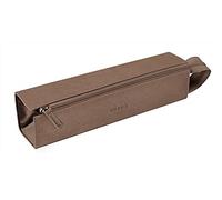 RHODIA 319014C - Pencil case Rhodiarama Taupe - 23x5x5 cm - Flat opening for use as a pencil case - Faux leather - Storage for pens, pencils, markers, small supplies
