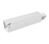 RHODIA 319042C - Pencil case Rhodiarama White - 23x5x5 cm - Flat opening for use as a pencil case - Faux leather - Storage for pens, pencils, markers, small supplies