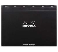 RHODIA 38559C - Stapled Notepad Dot pad N°38 Black - A3 - Dot Dotted - 80 Detachable Sheets - White Clairefontaine Paper 80 g/m - Soft and Resistant Coated Card Cover - Basics, 420x318mm