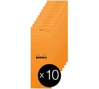RHODIA 8600C - Stapled Notepad N°8 Shopping Orange - 7.4x21 cm - Lined - 80 De