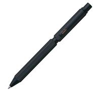 RHODIA 9342C - 3 in 1 scRipt Multipen 2 Ballpoint Pens 0.5 mm Black & Red + 1 Graphite Mechanical Pencil 0.5 mm - Hexagonal Body in Black Brushed Aluminium - Refillable - Eraser Under the Push Button