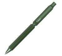 RHODIA 9344C - 3 in 1 scRipt Multipen 2 Ballpoint Pens 0.5 mm Black & Red + 1 Graphite Mechanical Pencil 0.5 mm - Hexagonal Body in Sage Brushed Aluminum - Refillable - Eraser Under the Push Button