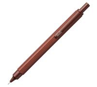 RHODIA 9347C - scRipt mechanical pencil Aluminium Hexagonal Pencil Brown - 0.5mm Standard Graphite Leads, Retractable Barrel, Eraser Pusher - scRipt Collection
