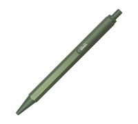 RHODIA 9387C - scRipt Refillable Ballpoint Pen Hexagonal Brushed Aluminium Barrel - Sage - 0.7 mm High Precision Retractable Ballpoint Tip, Black Ink - scRipt Collection