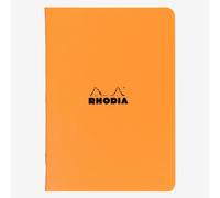 Rhodia : Lined Side Stapled Notebook : Orange Cover : 48 Sheets : A4