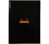 Rhodia Notebook 119231C A5 Ruled Casebound Cardboard Hardback Black 192 Pages 96 Sheets