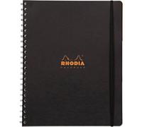 Rhodia - Ref 119236C_PAQ - Wirebound PP Business Book (180 Pages) - A4 Size, Lined Rulings, 90gsm Vellum Paper, Removable Multi-Punched Sheets - Black Cover (Pack of 3)