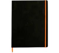 Rhodia Notebook A4+ Ruled Casebound Side Bound Soft Cover Black Not perforated 160 Pages