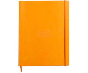 Rhodia Notebook A4+ Ruled Casebound Side Bound Soft Cover Orange Not perforated 160 Pages