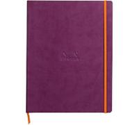 Rhodia Notebook A4+ Ruled Casebound Side Bound Soft Cover Purple Not perforated 160 Pages