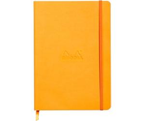 Rhodia Notebook A5 Ruled Casebound Side Bound Soft Cover Orange Not perforated 160 Pages
